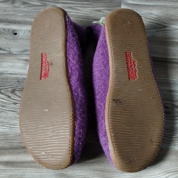 Living Kitzbühel Wool Frog Flower Slippers size 37 US 6 - Picture 3 of 5